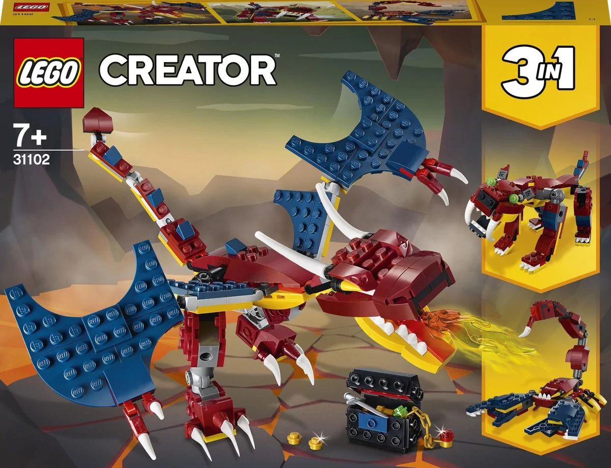 LEGO Creator 3w1 Smok ognia 31102