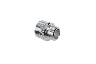 Nypel redukcyjny mosiężny 1/2x3/8" chrom - Łączniki, trójniki, kształtki - miniaturka - grafika 1