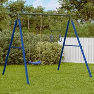 Place zabaw - vidaXL vidaXL Ogrodowy plac zabaw z huśtawką i trapezem - miniaturka - grafika 1