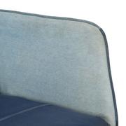Fotele - Fotel bujany z podnóżkiem, niebieski, jeansowy patchwork Lumarko - miniaturka - grafika 1