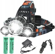 Latarki - Mocna Latarka Czołowa 3 x Led T6 Cree Czołówka Aku - miniaturka - grafika 1