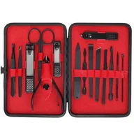 Zestawy do manicure i pedicure - Zestaw do Manicure Paznokci Pedicure Akcesoria Cążki Duży Przybornik w Etui - miniaturka - grafika 1