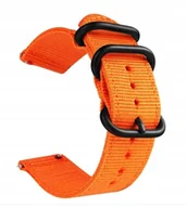Akcesoria do zegarków - NOWY, POMARAŃCZOWY PARCIANY PASEK 22MM + TELESKOPY - miniaturka - grafika 1