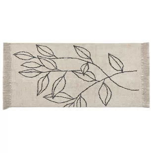Dywan bawełniany 80 x 150 cm beżowo-czarny SAZLI - Dywany - miniaturka - grafika 1