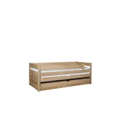 Łóżka dla dzieci i młodzieży - Łóżko Drewniane Sosnowe Tomi 90 x 200 z Dolnym Spaniem Meble Doktór Bejca Brązowy - miniaturka - grafika 1