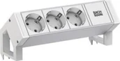 Gniazdka elektryczne - Bachmann BACHMANN DESK2 ALU WIT 3xCEE7/3 0,2m GST18 RAL9010 - miniaturka - grafika 1