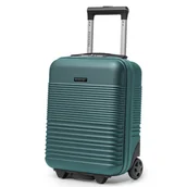 Walizki - PUCCINI Walizka Kabinowa Mała Ryanair Wizzair Na Kółkach Zielona ABS028D-5D - miniaturka - grafika 1