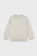 Swetry dla chłopców - Mayoral sweter bawełniany dziecięcy kolor beżowy lekki - miniaturka - grafika 1