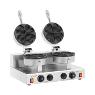 Inne urządzenia gastronomiczne - Royal Catering Gofrownica podwójna kształt serca 2 x 1000 W 0-5 min - Gofrownice - miniaturka - grafika 1
