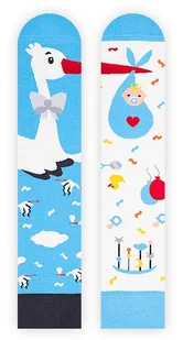 Zabawne Skarpetki Z Bocianem - Tony Stork - It'S A Boy! - 44-46 - Skarpetki męskie - miniaturka - grafika 1