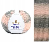 Pasmanteria - włóczka DMC MERINO ESSENTIALE OMBRE kol.1005 popielato-różowa - miniaturka - grafika 1