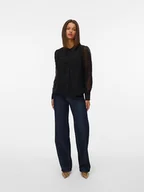 Bluzki damskie - Vero Moda Bluzka w kolorze czarnym - miniaturka - grafika 1