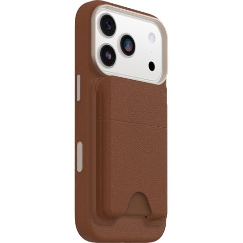 OtterBox Symmetry Cactus Leather MagSafe Wallet, miękki w dotyku portfel z 2-3 przegródkami na karty, silnie magnetycznie umocowane z MagSafe, kompatybilny z iPhonem, Brązowe