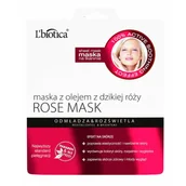 Maseczki do twarzy - L'BIOTICA ROSE MASK MASKA Z OLEJEM Z DZIKIEJ RÓŻY 23 ml 7073188 - miniaturka - grafika 1
