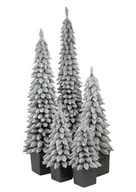 Choinki - Choinka sztuczne Ośnieżony Świerk Zakopiański Slim w Antracytowej kwadratowej donicy 160 cm - miniaturka - grafika 1