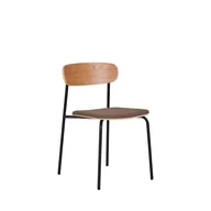 Krzesła - Estepona krzesło stołowe Naturalny, brązowy, czarny. - miniaturka - grafika 1