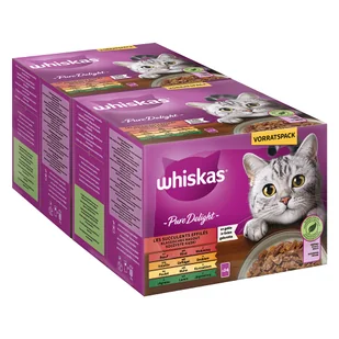 Pakiet Whiskas Pure Delight, saszetki, 48 x 85 g - Klasyczne ragout w galarecie - Mokra karma dla kotów - miniaturka - grafika 1
