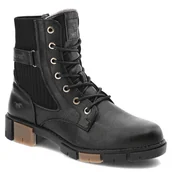 Botki damskie - Czarne Botki Mustang Ocieplane Buty Damskie - miniaturka - grafika 1