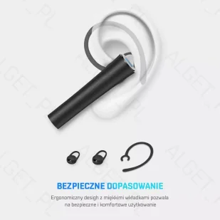 Słuchawka Samochodowa Bluetooth ROCK SPACE Torch Niebieski - Słuchawki bluetooth - miniaturka - grafika 5