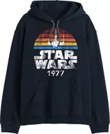 Bluzy męskie - Star Wars 1977 Męska bluza z kapturem czarna regularna/standardowy krój, Granatowy, XXL - miniaturka - grafika 1