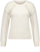 Swetry damskie - GERRY WEBER Nowoczesny sweter Biały 36/S - miniaturka - grafika 1