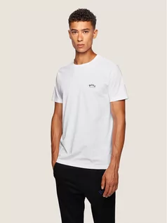 Koszulki męskie - Hugo Boss T-Shirt Tee Curved 50412363 Biały Regular Fit - grafika 1