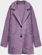 Swetry damskie - KRÓTKA WEŁNIANA NARZUTKA ALPAKA FIOLET (7108-1) - MADE IN ITALY - miniaturka - grafika 1