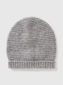 Czapki damskie - Benetton Czapka w kolorze szarym - miniaturka - grafika 1