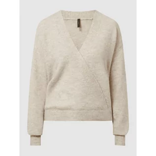 Swetry damskie - Sweter z dodatkiem wełny z alpaki model Agate - YAS - grafika 1
