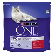 Sucha karma dla kotów - PURINA ONE Adult Wołowina, pełnoziarnista dla kotów - 1,5 kg - miniaturka - grafika 1