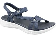 Moda i Uroda OUTLET - Skechers, Sandały sportowe damskie, Skechers On The Go 600 15316, NVY, granatowy, rozmiar 39 - miniaturka - grafika 1