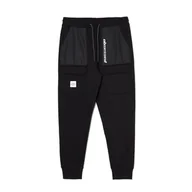 Spodnie sportowe męskie - Cropp - Czarne dresowe joggery z efektem reflective - Czarny - miniaturka - grafika 1