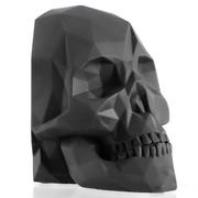 Podpórki do książek - Bookend Śkull Low Poly Black Matt - miniaturka - grafika 1