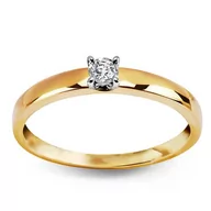 Pierścionki - Złoty pierścionek z diamentem żółte złoto Staviori - miniaturka - grafika 1
