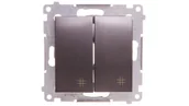 Wyłączniki światła i elektryczne - Kontakt Simone Łącznik krzyżowy podwójny 10AX - Simon 54 Premium DW7/2.01/48 - miniaturka - grafika 1