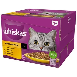 Karma dla kota WHISKAS Drobiowa Uczta Mix Smaków (24 x 85 g) - Mokra karma dla kotów - miniaturka - grafika 1