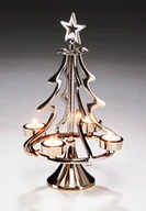 Ozdoby bożonarodzeniowe - Świecznik Kobolo metalowa choinka - Boże Narodzenie Adwent - 4 świece - dekoracja wieńca adwentowego zimowa dekoracja stołu aranżacja wieńca stołowego - miniaturka - grafika 1