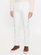 Spodnie męskie - Tommy Hilfiger Chinosy Bleecker MW0MW26619 Biały Slim Fit - miniaturka - grafika 1