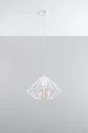 Lampy sufitowe - Sollux Lighting Druciana LAMPA wisząca SL.293 industrialna OPRAWA zwis druciak metalowy biały - miniaturka - grafika 1