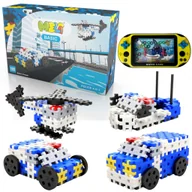 Klocki - Klocki Meli Policja Pojazdy 4w1 Wafle Konstrukcyjne + Prezent Gra - miniaturka - grafika 1