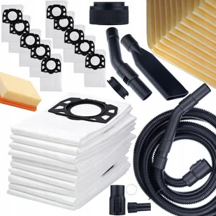 ZESTAW 10X WORKI WORKÓW FILTR DO ODKURZACZA KARCHER WD4 WD5 WD6 + WĄŻ SSĄCY - Filtry do odkurzaczy - miniaturka - grafika 1