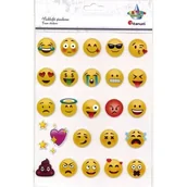 Zeszyty szkolne - Naklejki 3d papierowe na piance emotki 28mm 28 szt - miniaturka - grafika 1
