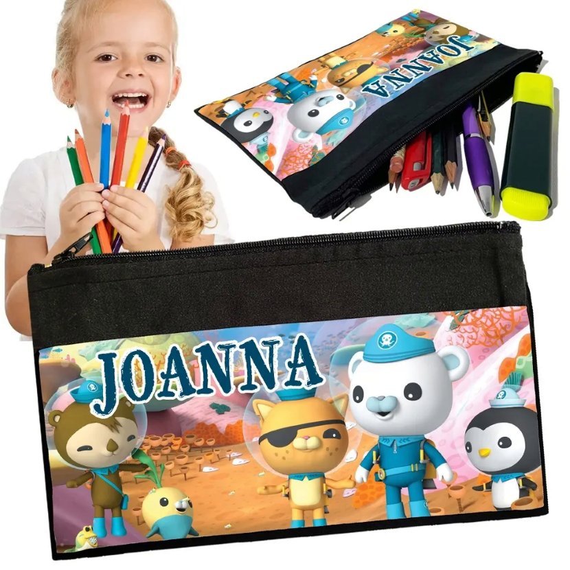 Personalizowany piórnik OKTONAUCI - z nadrukiem TWOJEGO IMIENIA prezent