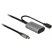 Adaptery i przejściówki - Delock Przedłużacz Usb-c M/f 3.1 5M Czarny - miniaturka - grafika 1