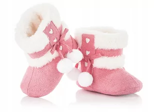 Ciepłe kozaczki niemowlęce niechodki r.17/18 - Buty dla dziewczynek - miniaturka - grafika 1