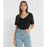 Koszulki i topy damskie - Tommy Hilfiger T-shirt MODERN REGULAR V-NK SS | Regular Fit - miniaturka - grafika 1