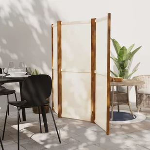 Lumarko Parawan 3-panelowy, kremowy, 210 x 180 cm - Parawany - miniaturka - grafika 1