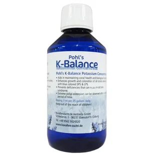 Korallen Zucht Pohl"s K - Balance concentrate 500ml - suplement potasu - Preparaty do akwarium Korallen Zucht Pohl"s K - Balance concentrate 500ml - suplement potasu - Preparaty do akwarium - miniaturka - grafika 1