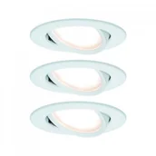 Oprawy, klosze i abażury - Paulmann 3 szt.spot Nova Coin okrągły, biel - miniaturka - grafika 1