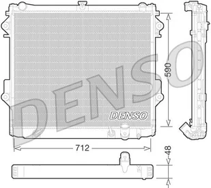 Chłodnica, układ chłodzenia silnika Denso DRM50074 - Układ chłodzenia - akcesoria - miniaturka - grafika 1